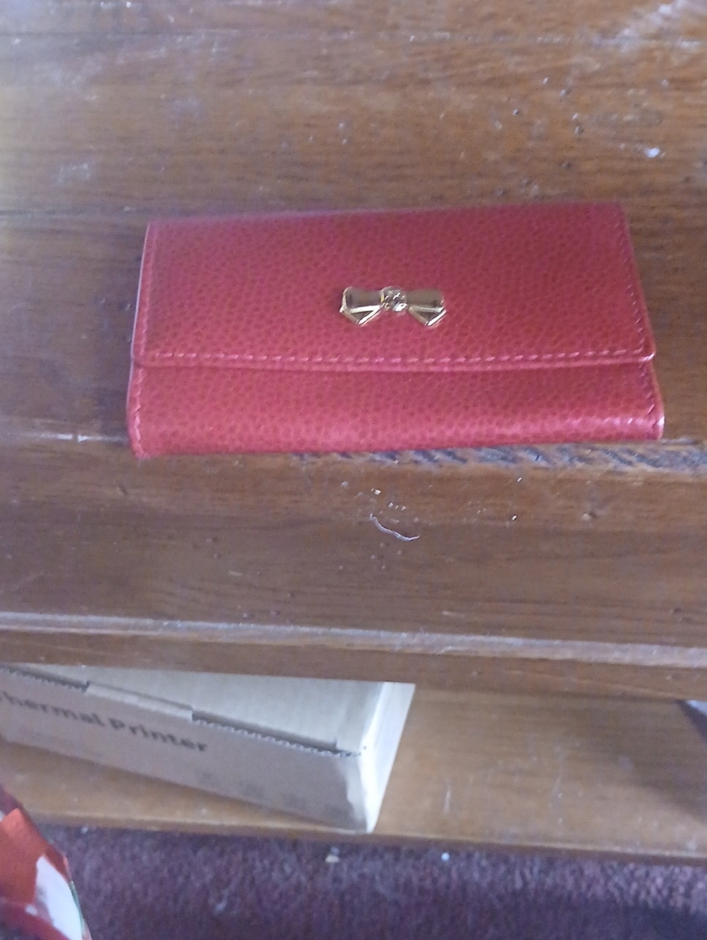 Nina Ricci Red Bow Accent Women's  Key Holder